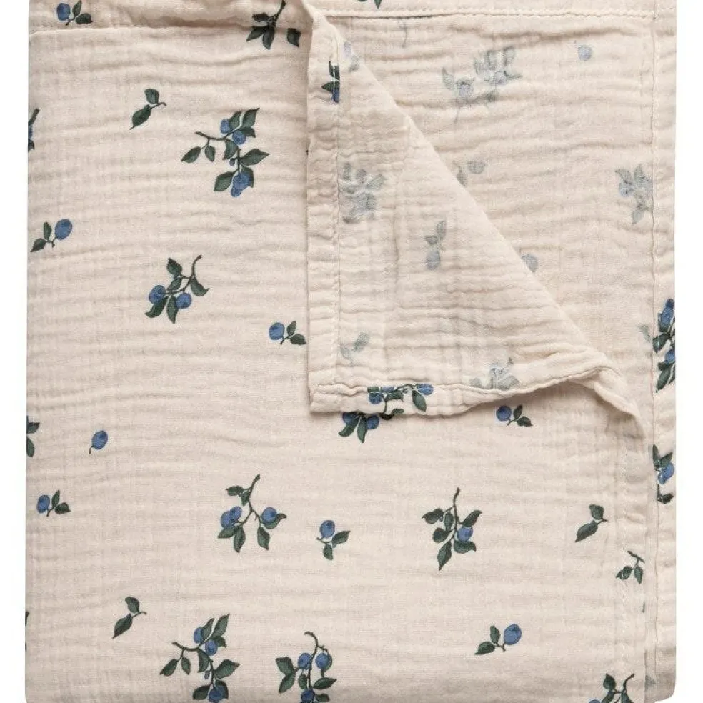 Blueberry Muslin Swaddle Blanket, 110x110 cm