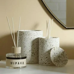 Bologna Jar With Lid 17 cm, Beige Red