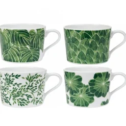 Botanica Set With 4 Mugs 24 cl, Green