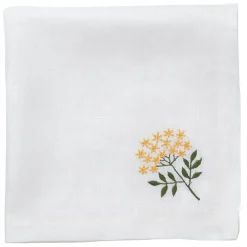 Bouquet Linen Napkin 45x45 cm, Yellow