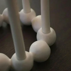 BRIGHT CANDLE round beige Candlestick Ø27 cm Beige