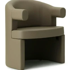 Burra Dining Chair, Ultra Leather Grey 41585