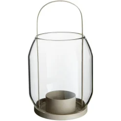 Candle Holder Glass, 22 cm Black