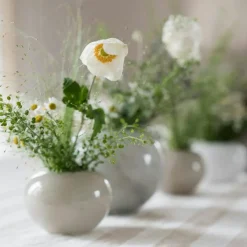 Candle Holder Glass Ø11 cm, White