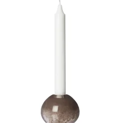 Candle Holder Glass Ø7,5 cm, White