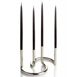 Candle set Gemini, Black, 4 pcs