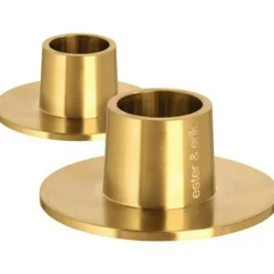 Candlestick matte Ø6 cm 2-pack, Matte Black