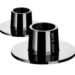 Candlestick Shiny Ø6 cm 2-pack, Shiny Silver