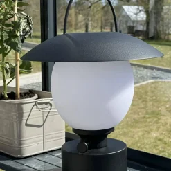 Castro Table Lamp Portable, Sand Black