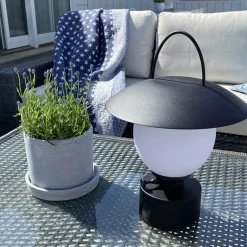 Castro Table Lamp Portable, Sand Black