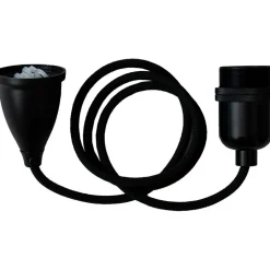 Ceiling Suspension With Textile Cord, Black