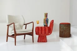 Chair Peggy Fabric Rough Ecru