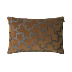 Chand Cushion Cover 40x60 cm, Cognac / Sea Blue
