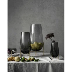Échasse Vase M, Smoked/ Brass