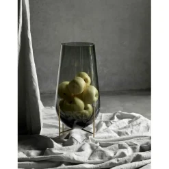 Échasse Vase M, Smoked/ Brass