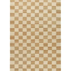 Chess Rug Natural Jute / Off-white, 180x270 cm