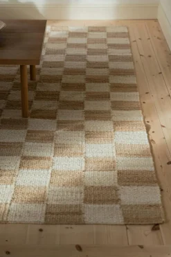 Chess Rug Natural Jute / Off-white, 180x270 cm