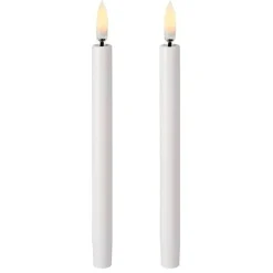 Christmas LED Taper Candle 1,3x13 cm Nordic White, 2-pack