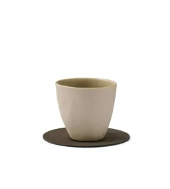 Circle Glass Coaster Nupo 10 cm, Flint Grey