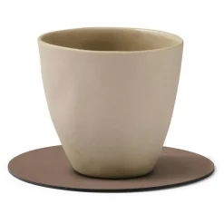 Circle Reversible Coaster 10 cm, Herbal Dust/Khaki