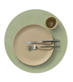 Circle XL Double Table Mat 1-pack, Dark Green/olive Green