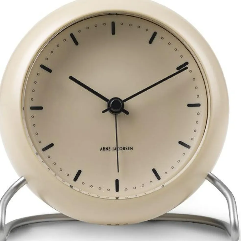 City Hall Table Clock, Sandy Beige