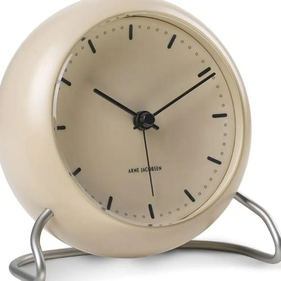 City Hall Table Clock, Sandy Beige