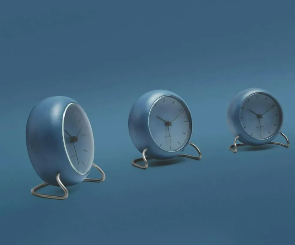 City Hall Table Clock, Sandy Beige