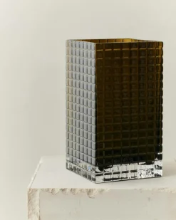 City Hurricane Vase, Olive