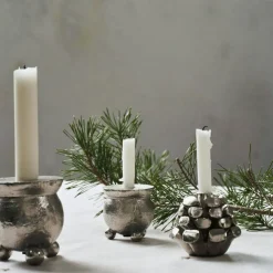 Classic Candle Holder, Antique Silver,