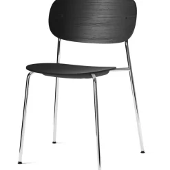 Co Chair Chromed Legs, Seat+ Back+ Arm Black Oak