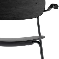 Co Dining Chair Black Steel w. Armrest