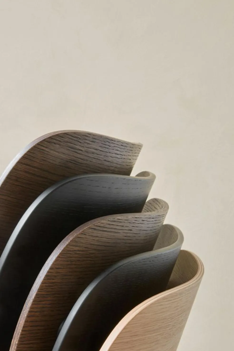 Co Dining Chair, Dark Stained Oak / Black Steel