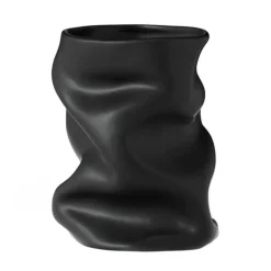 Collapse Vase 20 cm, Black