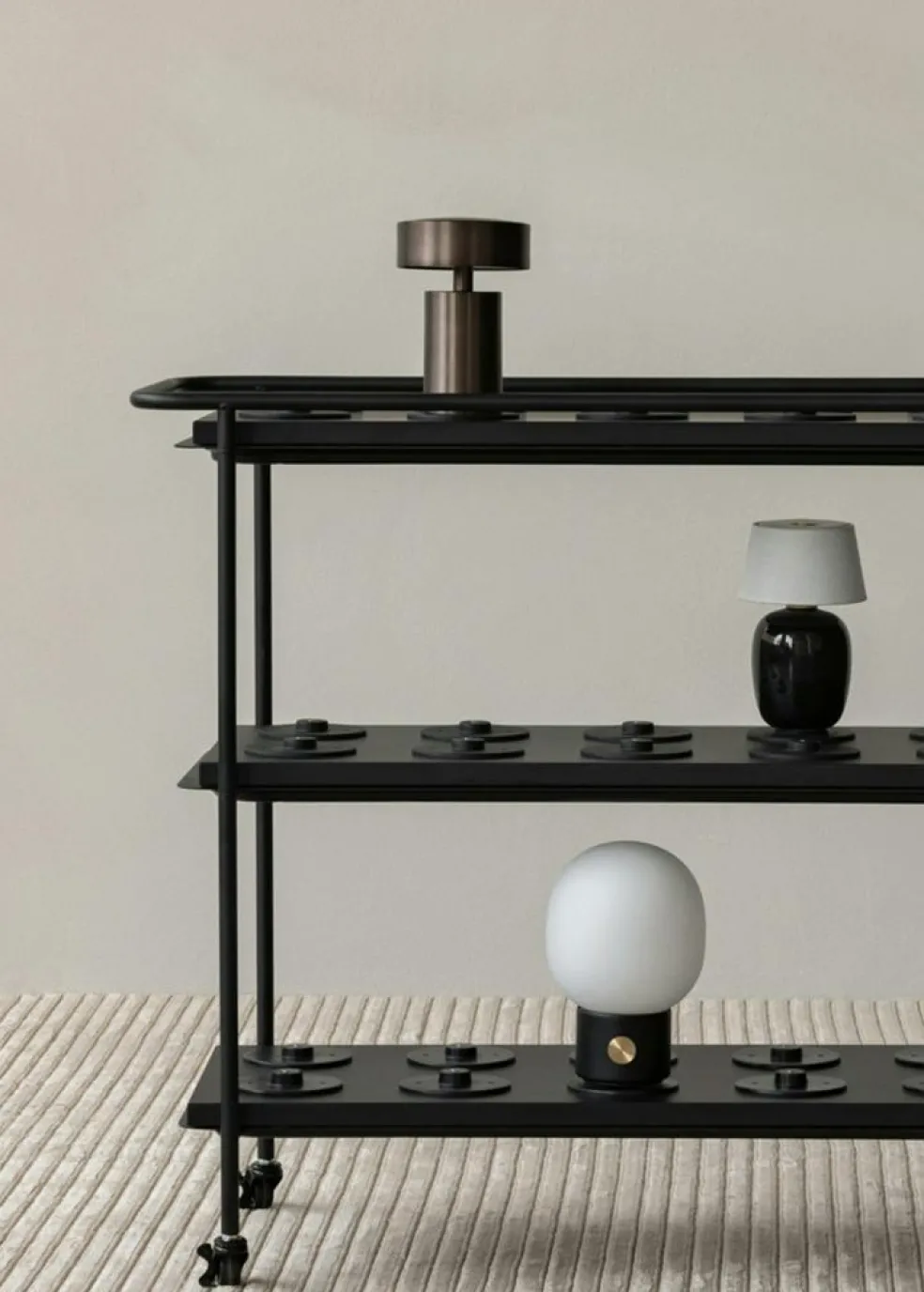 Column Table Lamp Portable Ø12 cm, Aluminium