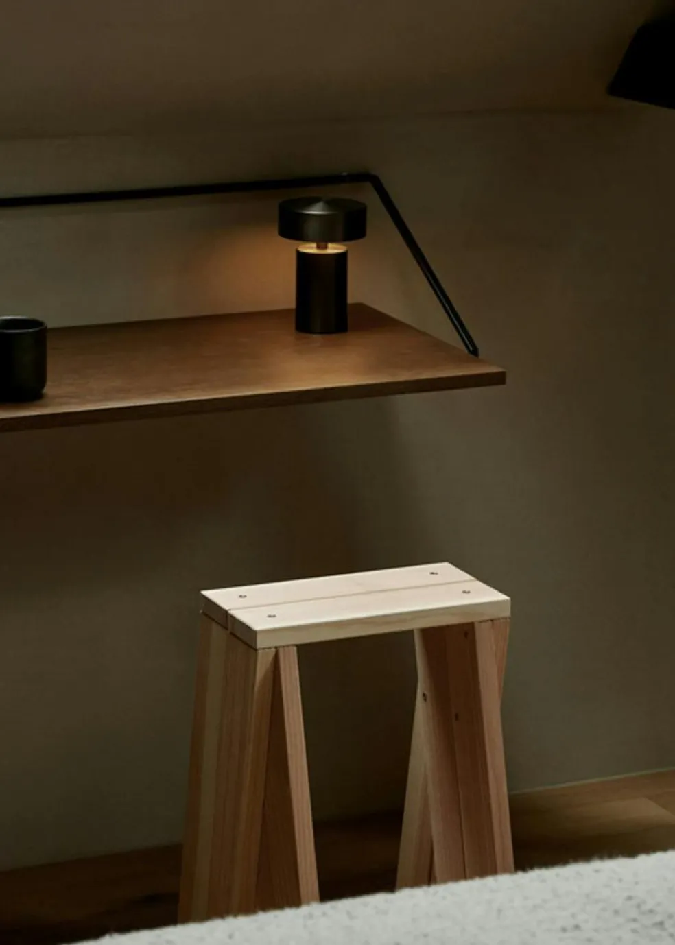 Column Table Lamp Portable Ø12 cm, Aluminium