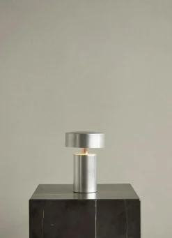 Column Table Lamp Portable Ø12 cm, Aluminium