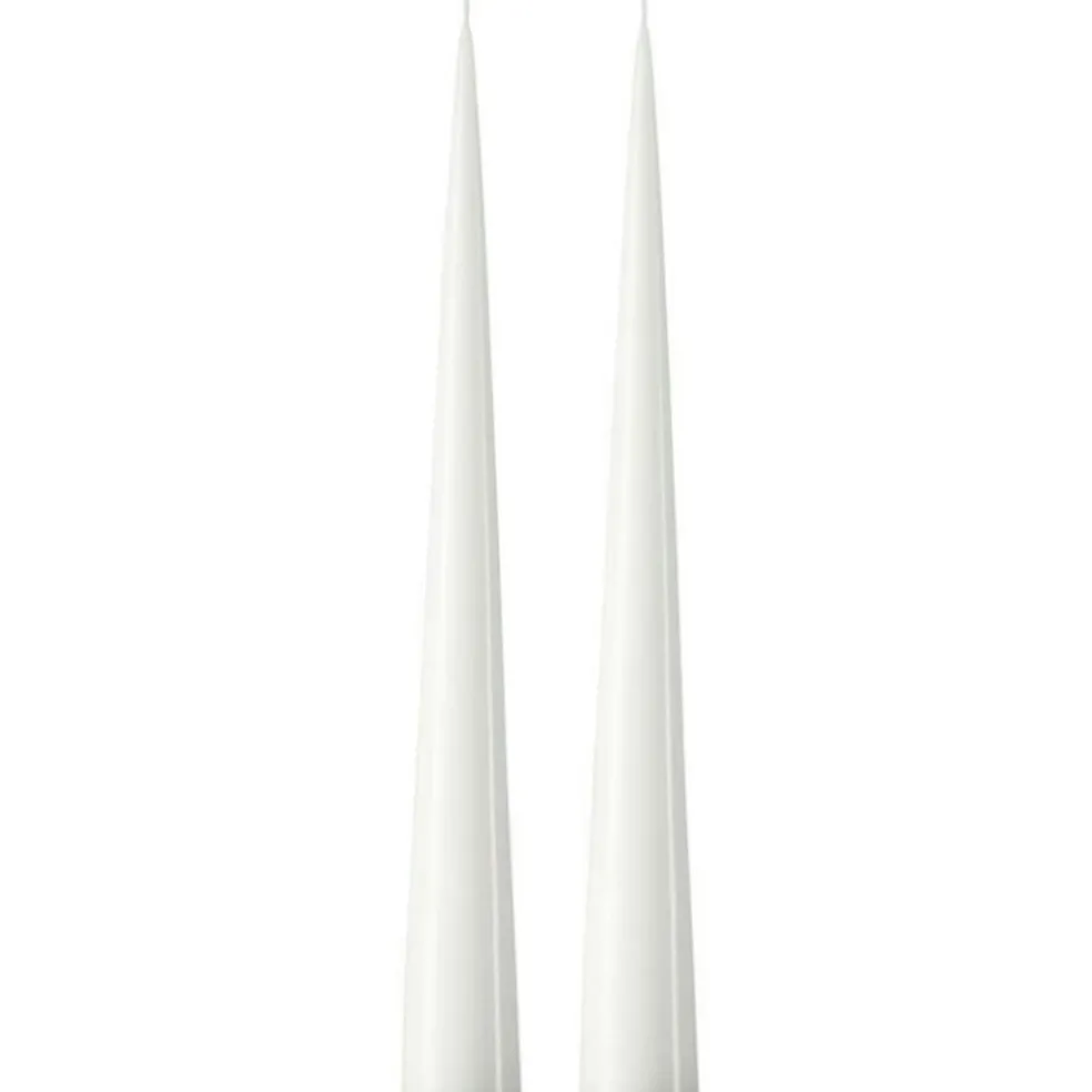 Cone Candles Lacquered 37 cm 2-pack, Eucalytus