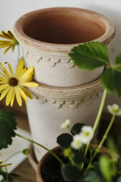 Copenhagen Pot With Saucer 16 cm, Amber Yellow