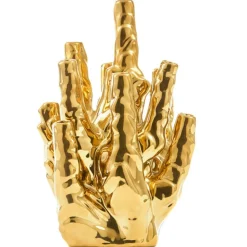 Coral Vase Gold, 10 Tulips