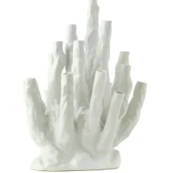 Coral Vase 20-tulips, White