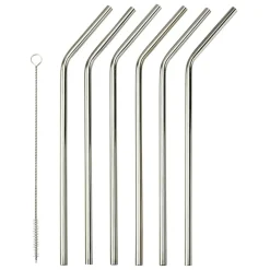 Corrigan Straw 6 Pcs, Stainless Steel