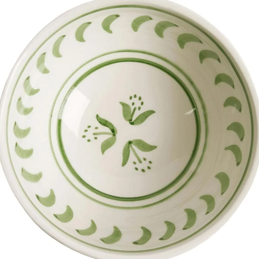 Cottage Flower Bowl 14 cm, Green