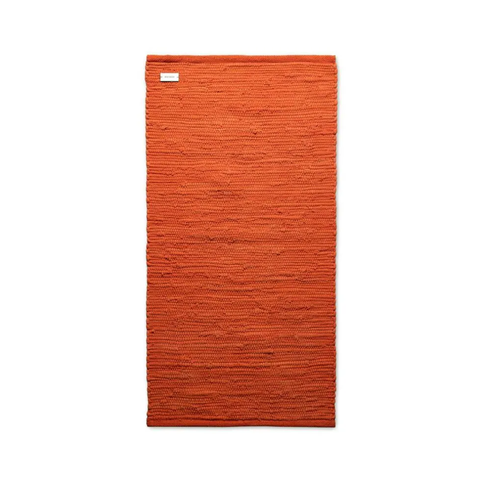 Cotton Rug Solar Orange, 75x200 cm