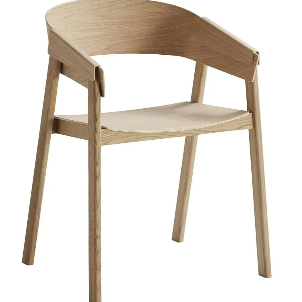 Cover Armchair, Dark stained oak