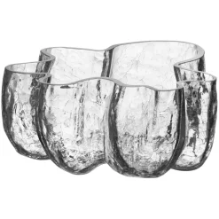 Crackle Bowl 11x26 cm, Clear