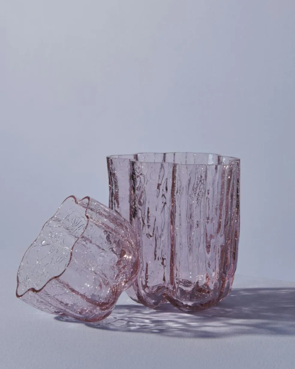 Crackle Candle Holder 58 mm, Clear