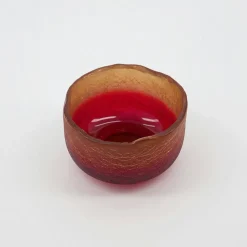 Crackle Tealight Holder, Red