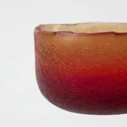 Crackle Tealight Holder, Red