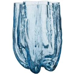 Crackle Vase Circular Glass, 27 cm